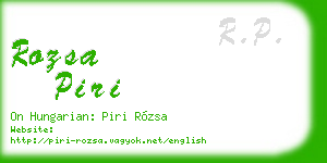 rozsa piri business card